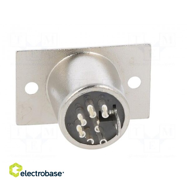 Socket | XLR | male | PIN: 7 | for panel mounting,screw | soldering paveikslėlis 5