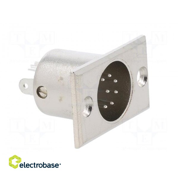Socket | XLR | male | PIN: 7 | for panel mounting,screw | soldering paveikslėlis 8