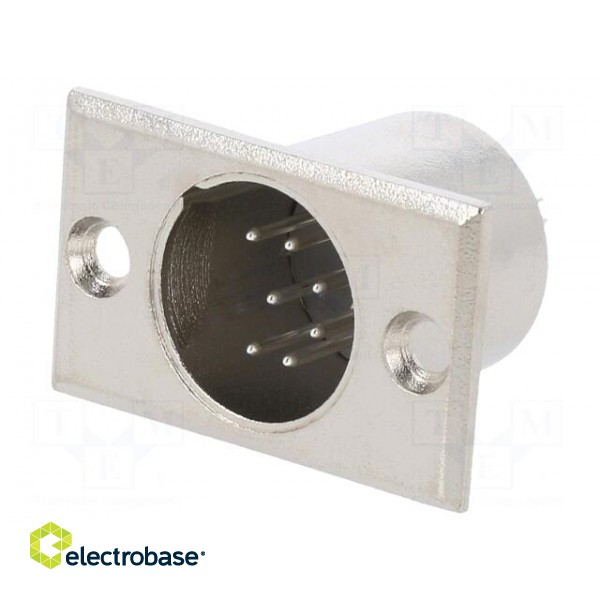 Socket | XLR | male | PIN: 7 | for panel mounting,screw | soldering paveikslėlis 1