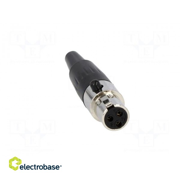 Plug | XLR mini | female | PIN: 3 | for cable | soldering | 5A | 0.5mm2 фото 8