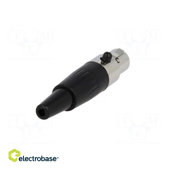 Plug | XLR mini | female | PIN: 3 | for cable | soldering | 5A | 0.5mm2 фото 5