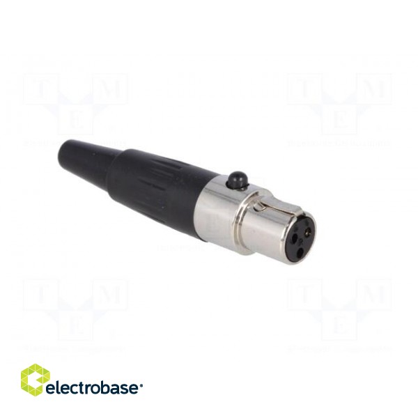 Plug | XLR mini | female | PIN: 3 | for cable | soldering | straight image 8