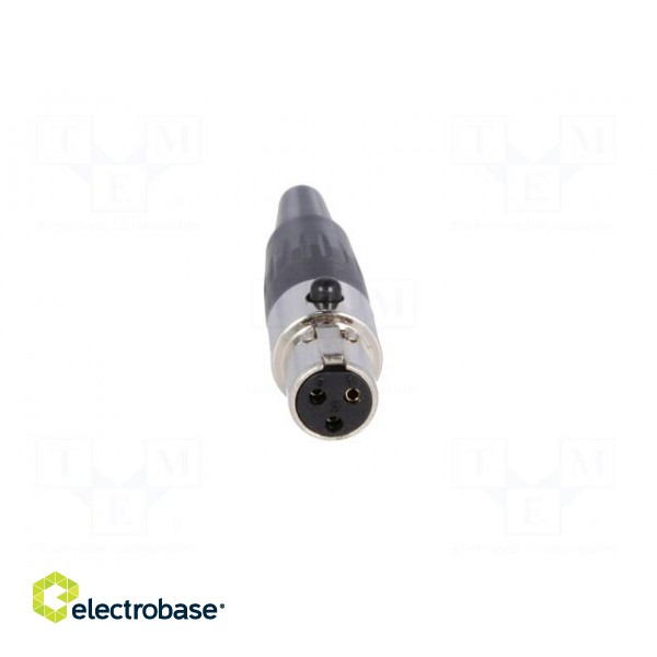 Plug | XLR mini | female | PIN: 3 | for cable | soldering | straight image 9