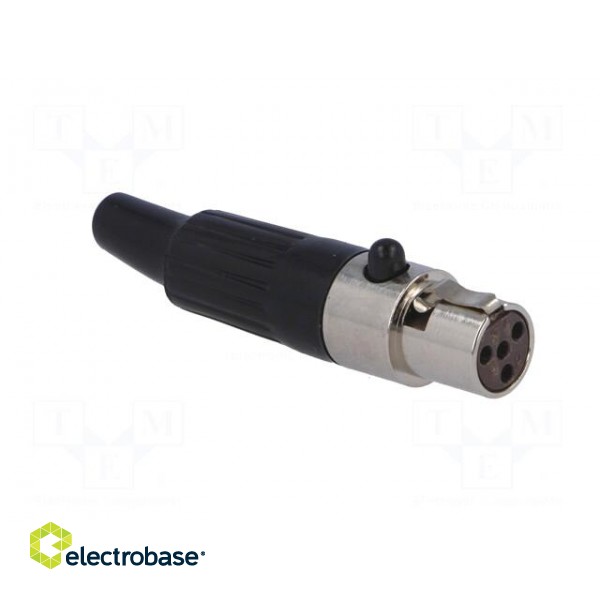 Plug | XLR mini | female | PIN: 4 | for cable | soldering | straight image 8