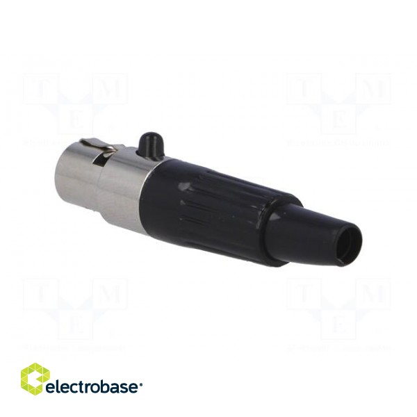 Plug | XLR mini | female | PIN: 4 | for cable | soldering | straight фото 4