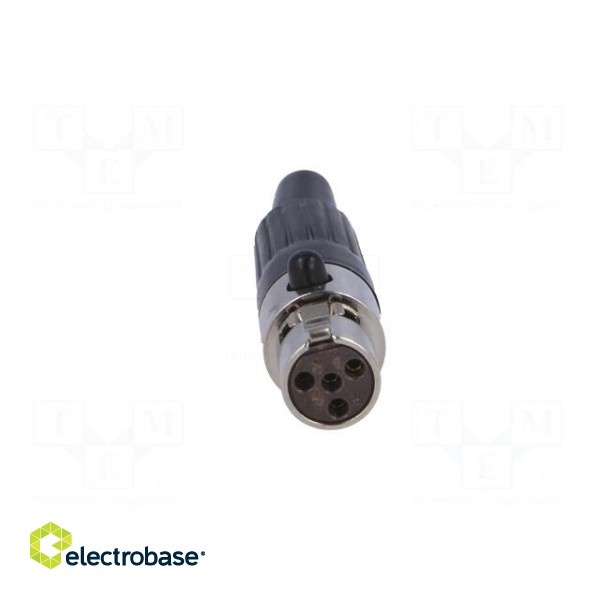 Plug | XLR mini | female | PIN: 4 | for cable | soldering | straight image 9