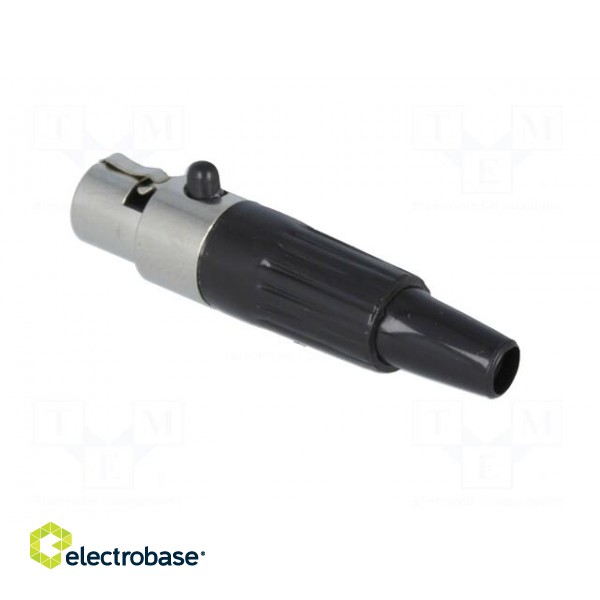 Plug | XLR mini | female | PIN: 5 | for cable | soldering | straight paveikslėlis 4