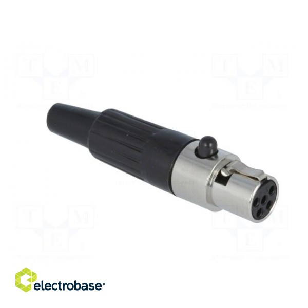 Plug | XLR mini | female | PIN: 5 | for cable | soldering | straight paveikslėlis 8