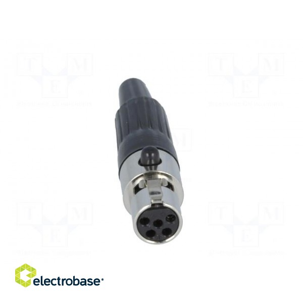 Plug | XLR mini | female | PIN: 5 | for cable | soldering | straight paveikslėlis 9