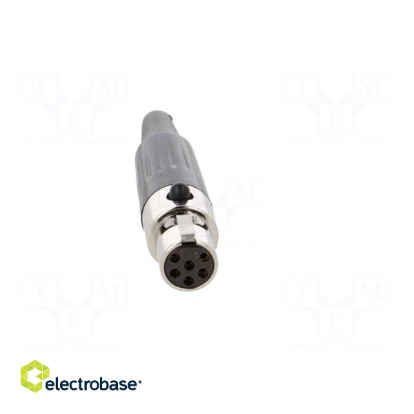 Plug | XLR mini | female | PIN: 6 | for cable | soldering | 1.2A | 0.38mm2 paveikslėlis 9