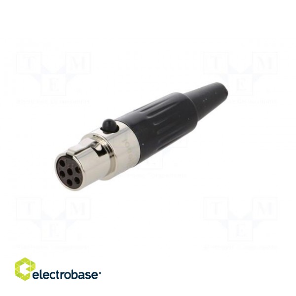 Plug | XLR mini | female | PIN: 6 | for cable | soldering | 1.2A | 0.38mm2 image 2
