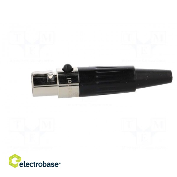 Plug | XLR mini | female | PIN: 6 | for cable | soldering | 1.2A | 0.38mm2 paveikslėlis 3