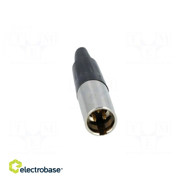 Plug | XLR mini | male | PIN: 3 | for cable | soldering | 5A | 0.5mm2 | 3.5mm paveikslėlis 9
