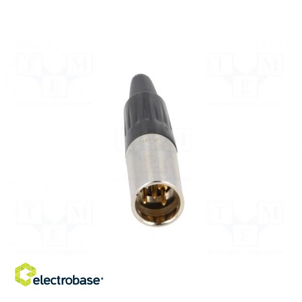 Plug | XLR mini | male | PIN: 4 | for cable | soldering | 5A | 0.5mm2 | 3.5mm image 9