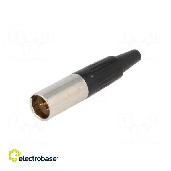 Plug | XLR mini | male | PIN: 4 | for cable | soldering | 5A | 0.5mm2 | 3.5mm paveikslėlis 2