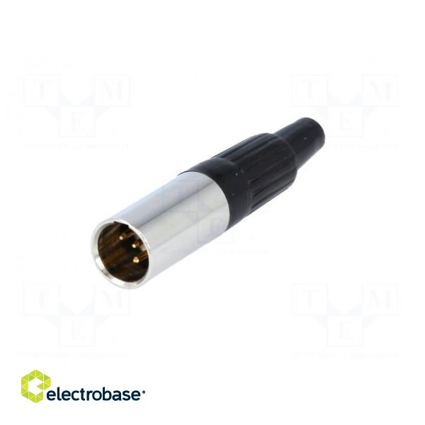 Plug | XLR mini | male | PIN: 4 | for cable | soldering | straight image 2
