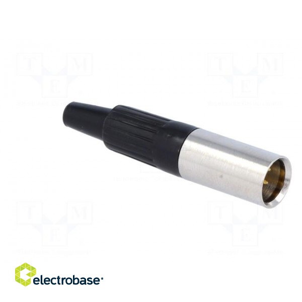 Plug | XLR mini | male | PIN: 5 | for cable | soldering | straight paveikslėlis 8