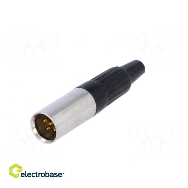 Plug | XLR mini | male | PIN: 5 | for cable | soldering | straight paveikslėlis 2