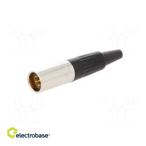 Plug | XLR mini | male | PIN: 6 | for cable | soldering | 1.2A | 0.38mm2 image 2
