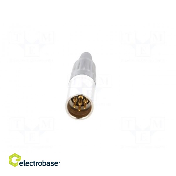 Plug | XLR mini | male | PIN: 6 | for cable | soldering | 1.2A | 0.38mm2 фото 9