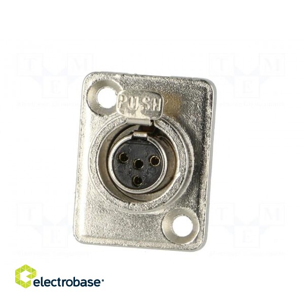 Socket | XLR mini | female | PIN: 4 | soldering | Cutout: Ø15mm image 9