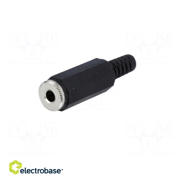 Plug | Jack 3,5mm | female | mono | straight | for cable | soldering paveikslėlis 2