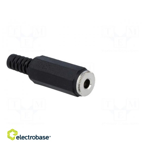 Plug | Jack 3,5mm | female | mono | straight | for cable | soldering paveikslėlis 8