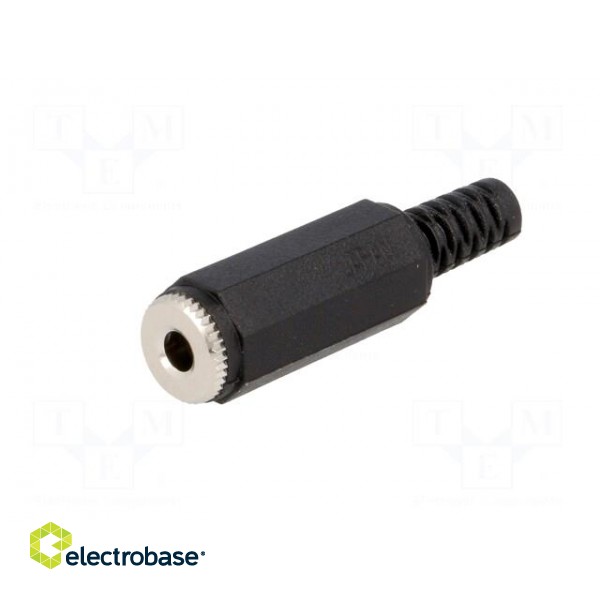 Plug | Jack 3,5mm | female | stereo | ways: 3 | straight | for cable | 4mm image 2