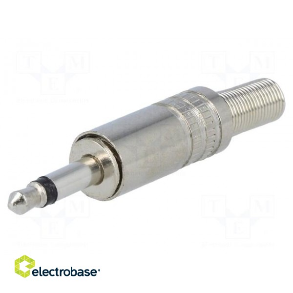 Plug | Jack 3,5mm | male | mono | straight | for cable | soldering image 1