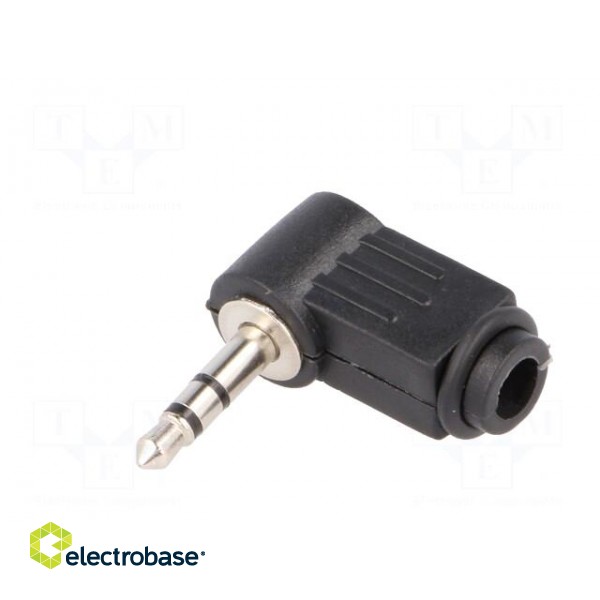 Plug | Jack 3,5mm | male | stereo | angled 90° | for cable | soldering image 2