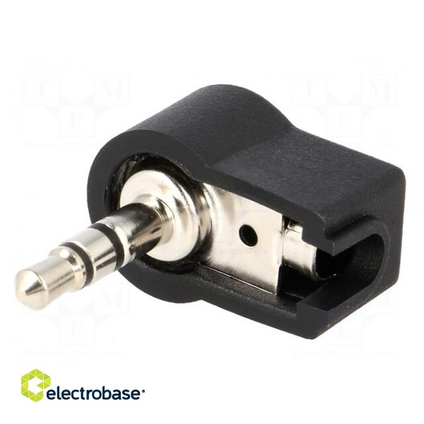 Plug | Jack 3,5mm | male | stereo | ways: 3 | angled 90° | for cable image 1