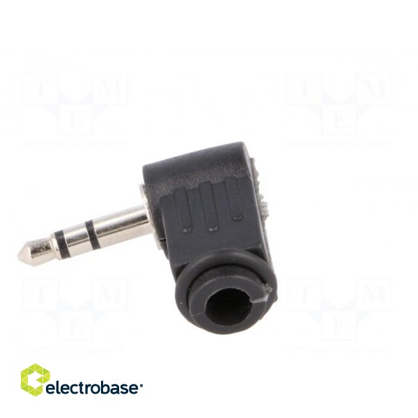 Plug | Jack 3,5mm | male | stereo | angled 90° | for cable | soldering image 3