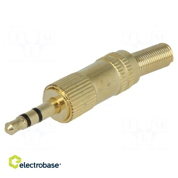 Plug | Jack 3,5mm | male | stereo,with strain relief | ways: 3 image 1