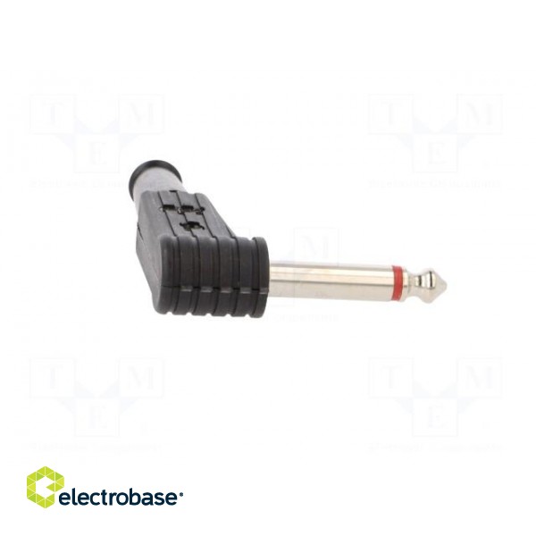 Plug | Jack 6,3mm | male | mono | ways: 2 | angled 90° | for cable | black image 9