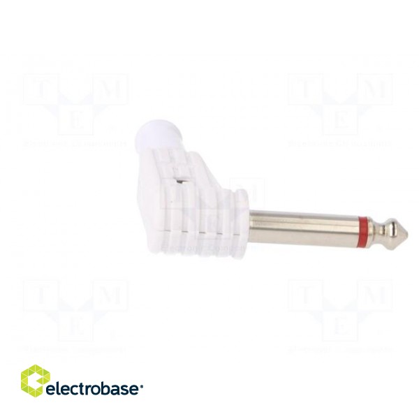 Plug | Jack 6,3mm | male | mono | ways: 2 | angled 90° | for cable | white фото 9