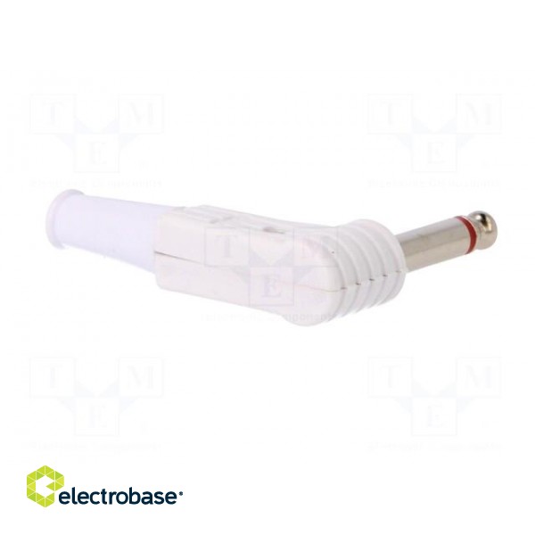 Plug | Jack 6,3mm | male | mono | ways: 2 | angled 90° | for cable | white фото 8