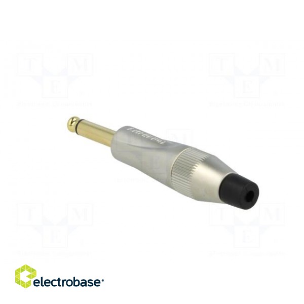 Plug | Jack 6,3mm | male | mono | ways: 2 | straight | for cable | grey image 4