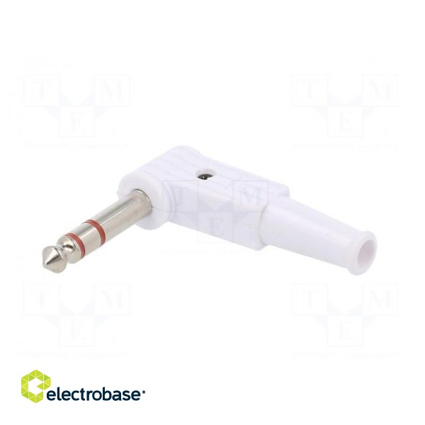 Plug | Jack 6,3mm | male | stereo | ways: 3 | angled 90° | for cable image 4