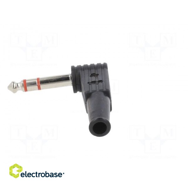 Plug | Jack 6,3mm | male | stereo | ways: 3 | angled 90° | for cable image 3