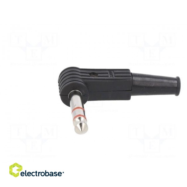 Plug | Jack 6,3mm | male | stereo | ways: 3 | angled 90° | for cable image 9
