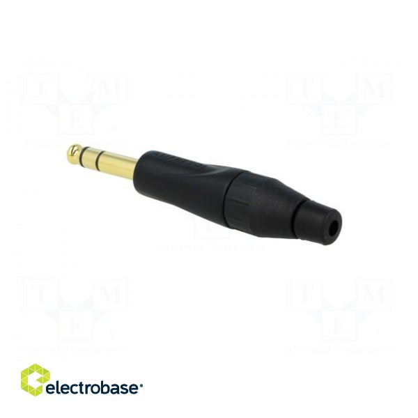 Plug | Jack 6,3mm | male | stereo | ways: 3 | straight | for cable | black image 4