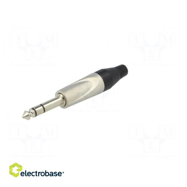 Plug | Jack 6,35mm | male | stereo | straight | for cable | soldering image 2