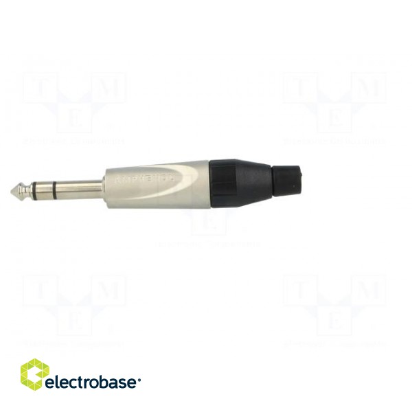 Plug | Jack 6,35mm | male | stereo | straight | for cable | soldering image 3