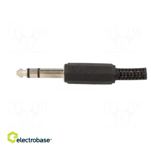 Plug | Jack 6,3mm | male | stereo | with strain relief | straight image 3