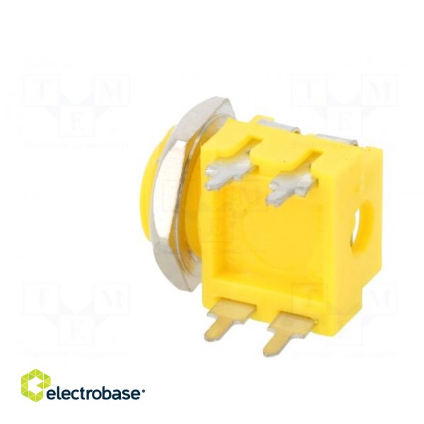 Socket | Jack 3,5mm | female | mono | ways: 2 | angled 90° | THT | yellow image 4