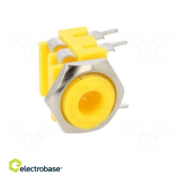 Socket | Jack 3,5mm | female | mono | ways: 2 | angled 90° | THT | yellow image 9