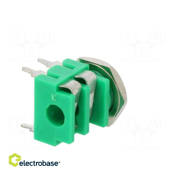 Socket | Jack 3,5mm | female | mono | ways: 2 | angled 90° | THT | green | S6 image 6