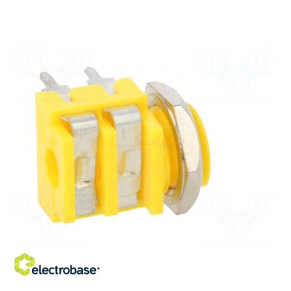 Socket | Jack 3,5mm | female | mono | ways: 2 | angled 90° | THT | yellow image 7