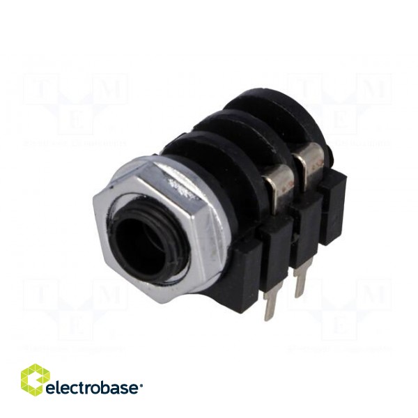 Socket | Jack 6,3mm | female | mono | high,with on/off switch | THT фото 2