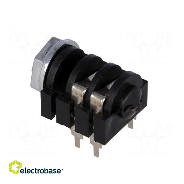 Socket | Jack 6,3mm | female | mono | high,with on/off switch | THT фото 4
